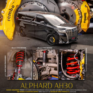 ชุดอัปเกรดช่วงล่าง เบรก ล้อ และยาง สำหรับ Toyota Alphard / Vellfire AH30